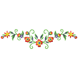 Flowers And Tree Embroidery Design 4